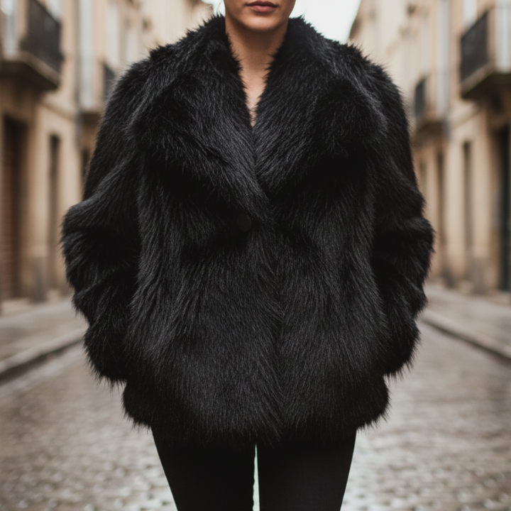 Giacca Donna Pelliccia Sintetica Casual