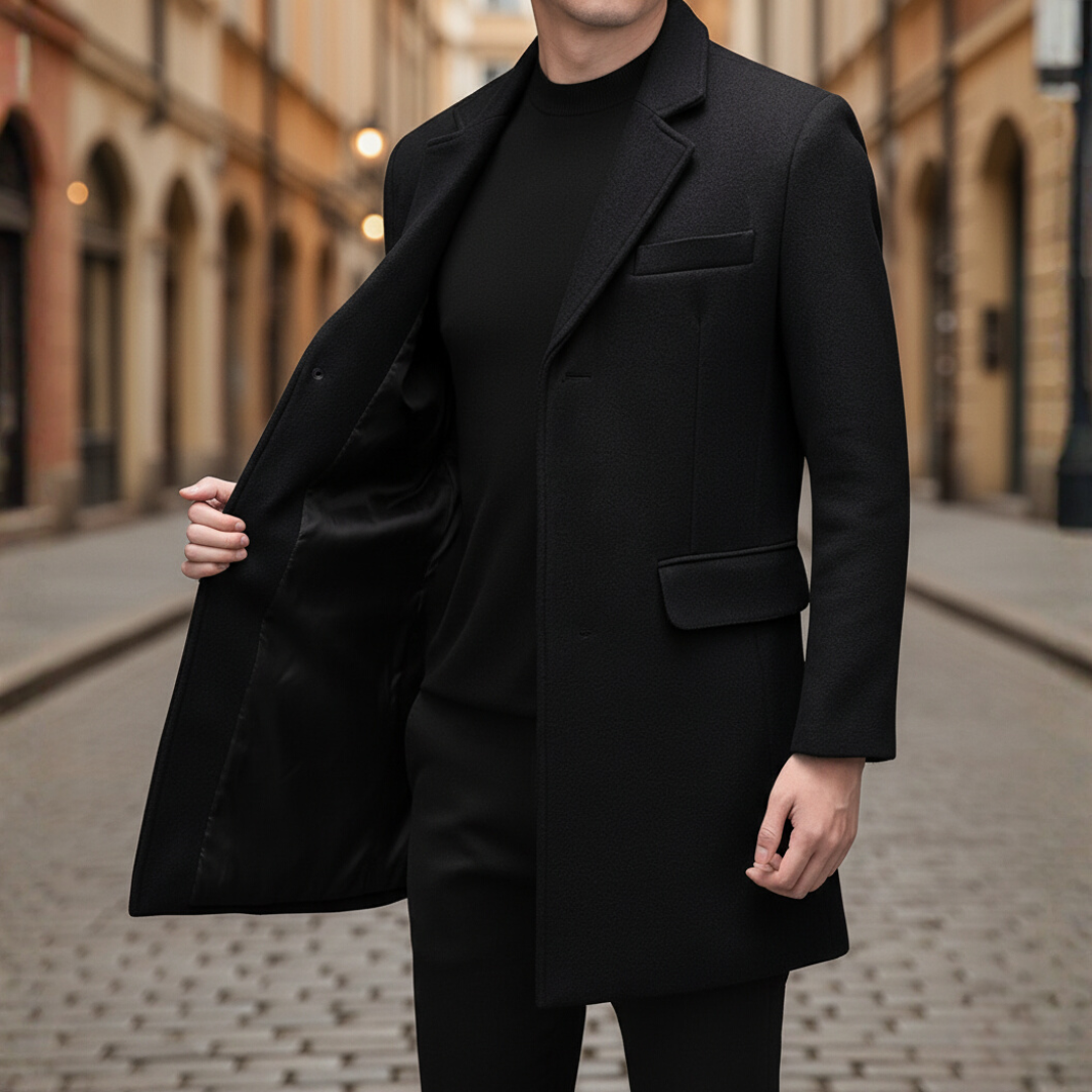 Cappotto Uomo Revers Invernale Monopetto