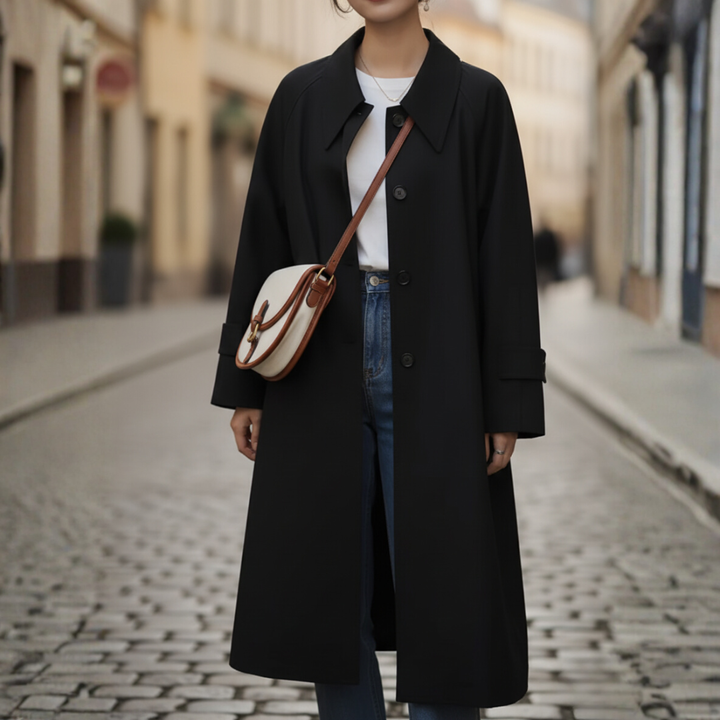 Trench Donna Lungo Oversize Tessuto Leggero