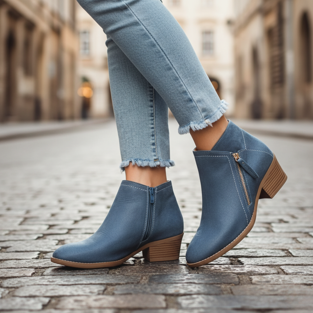 Stivaletti Donna Con Zip Tacco Comodo