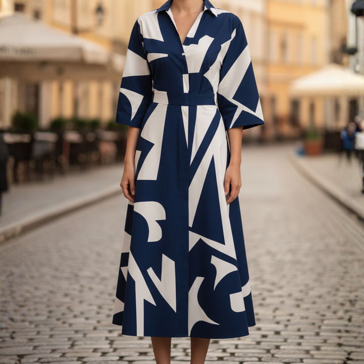 Abito Donna con Collo e Maniche Lunghe