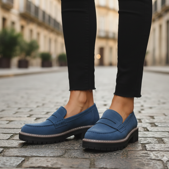 Scarpe Mocassini Donna Suola Spessa Materiale Comodo