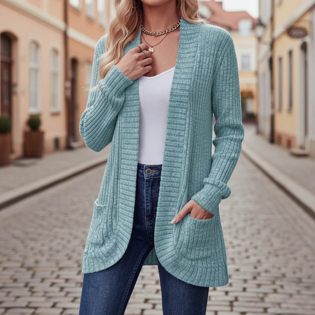 Cardigan Donna in Maglia con Tasche Disponibile