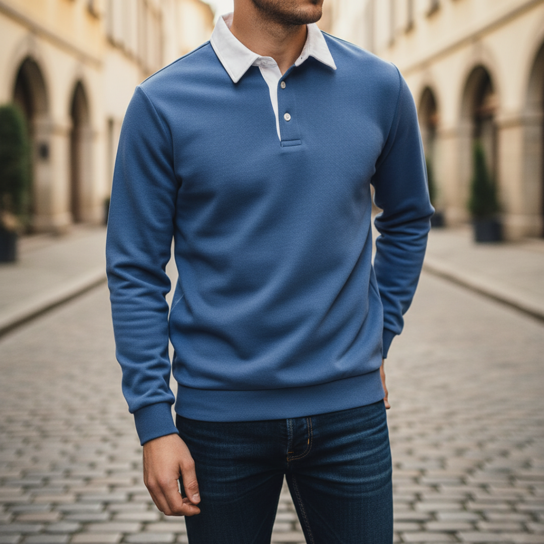 Felpa Uomo Polo Tessuto Morbido