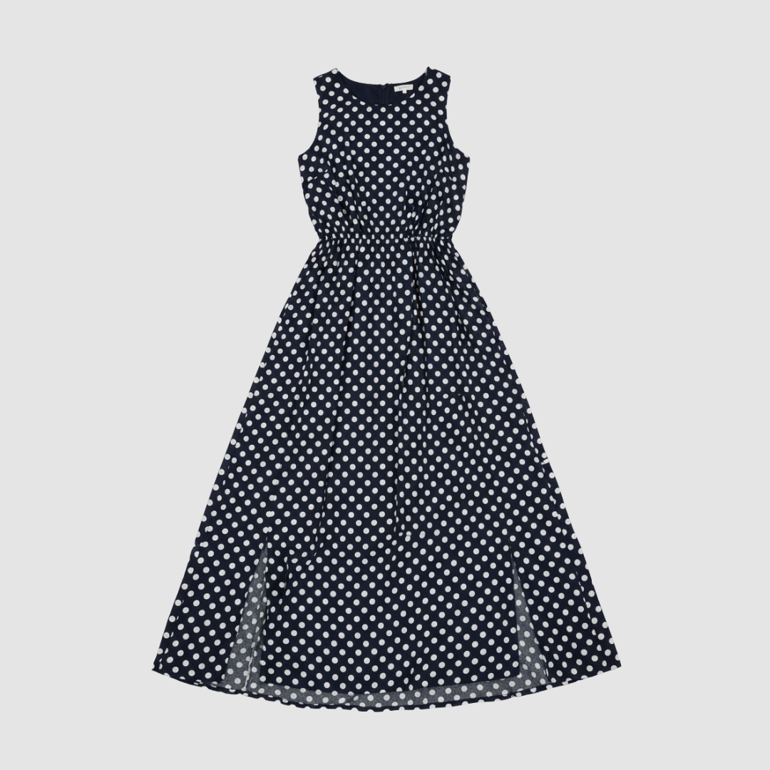 Vestito da donna lungo a pois