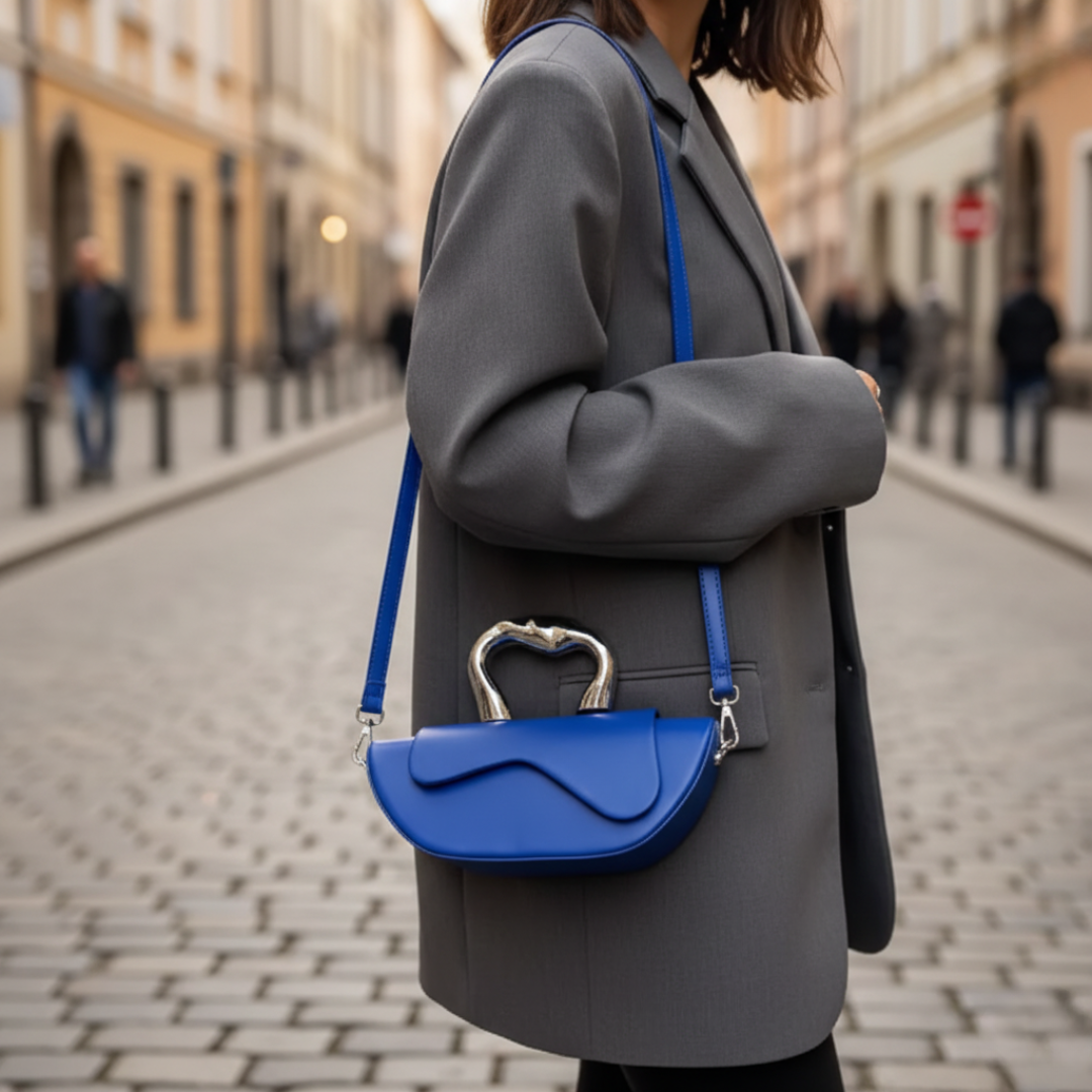 Women's Shoulder Bag PU Half Moon Heart Handle