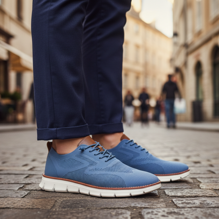 Scarpe Uomo Sportive in Mesh Traspirante con Suola in Gomma