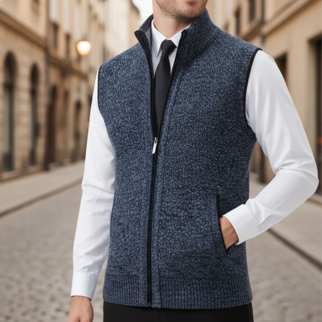 Gilet Uomo Casual Con Zip