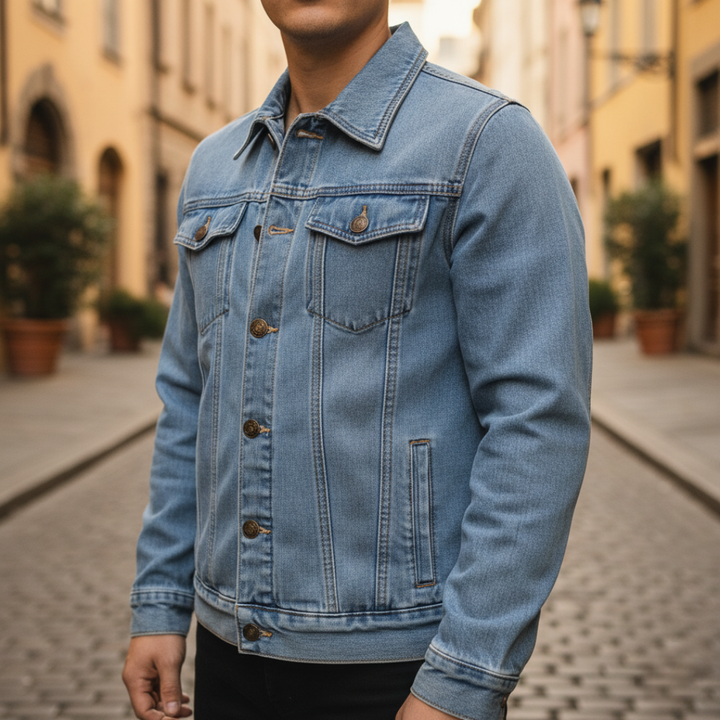 Giacca Uomo Denim Resistente