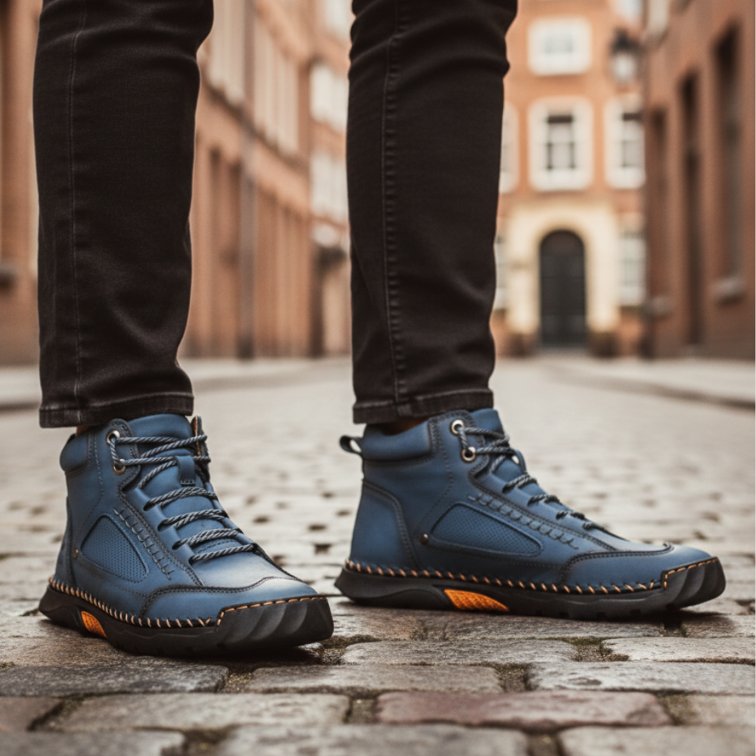 Scarpe Uomo in Ecopelle con Suola in Gomma