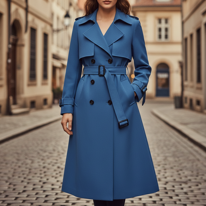 Trench Donna con Cintura Doppio Petto