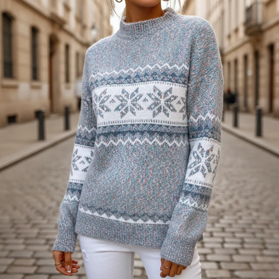 Maglione Donna Jacquard Fair Isle Invernale