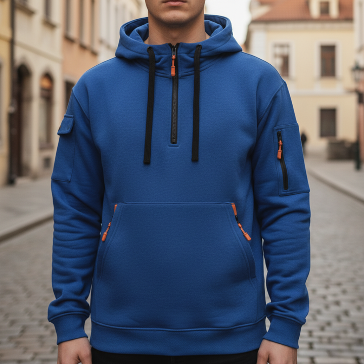 Felpa con Cappuccio da Uomo con Cerniera