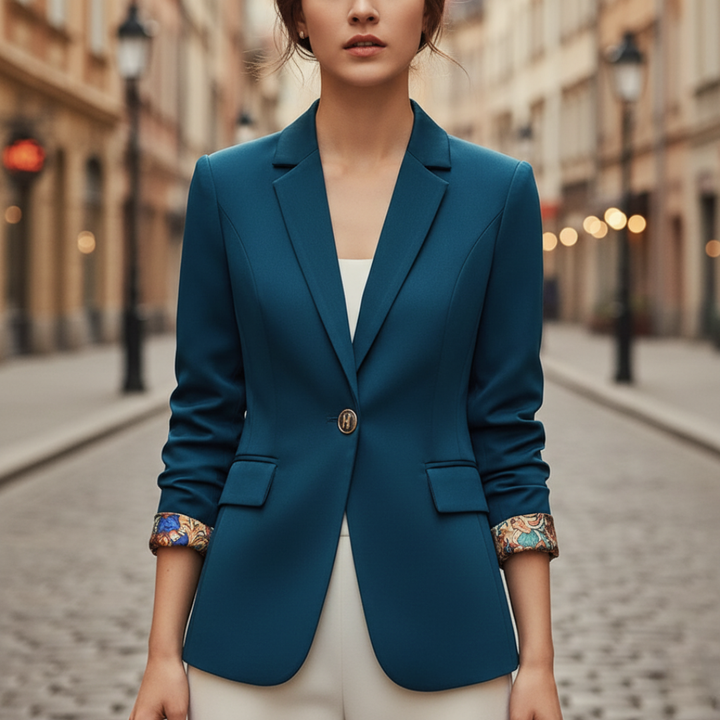 Blazer Donna Con Bottoni Maniche Con Dettaglio