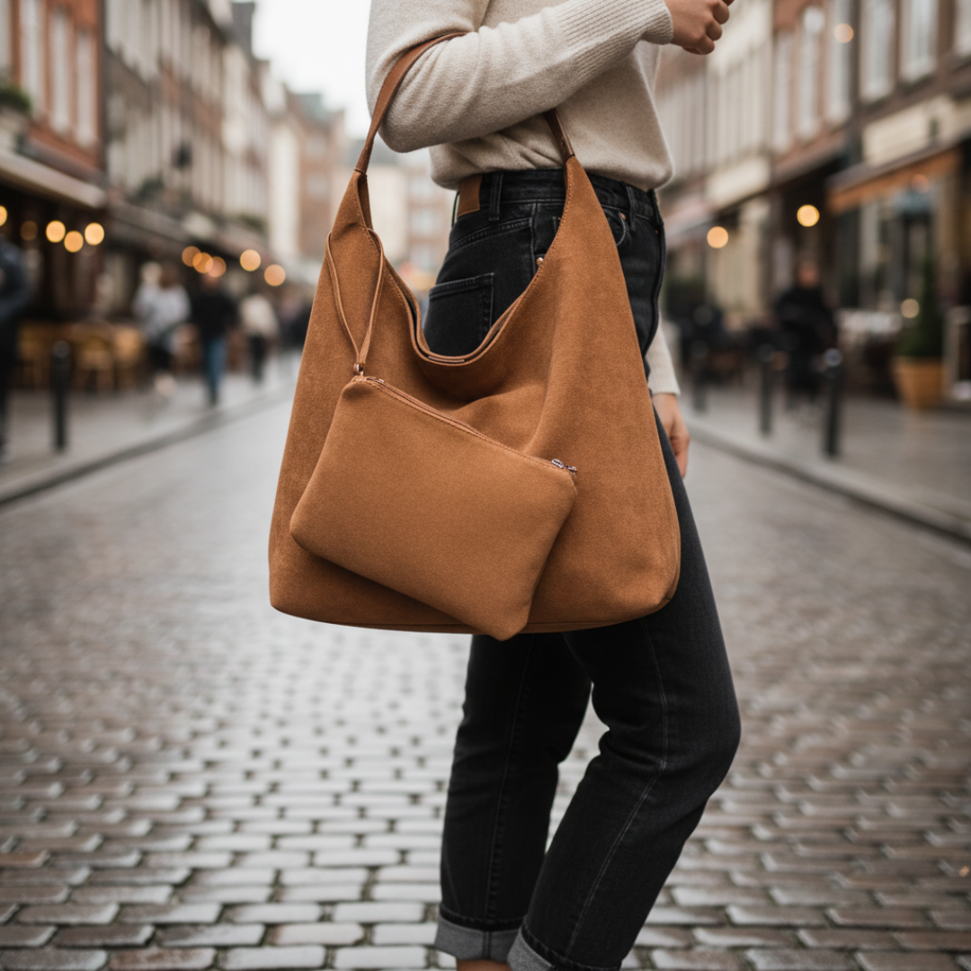 Borsa Donna con Manico e Pochette Abbinata