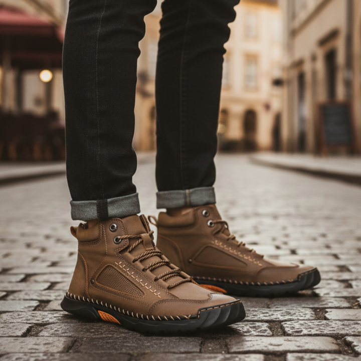 Scarpe Uomo in Ecopelle con Suola in Gomma