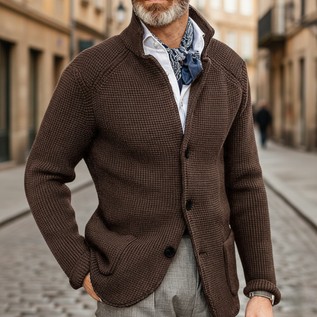Cardigan Uomo Invernale Maglione Con Bottoni