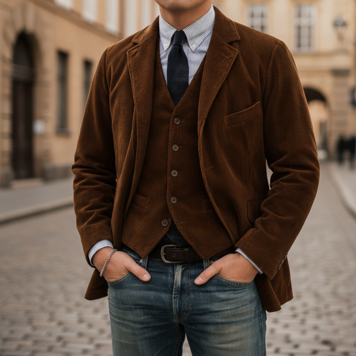 Giacca in velluto uomo con gilet