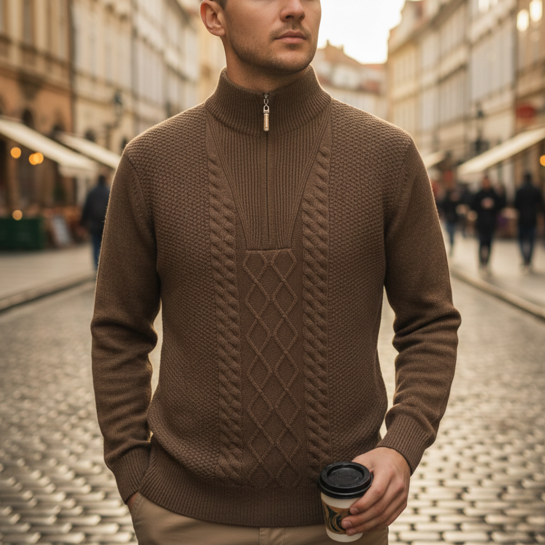 Maglione Uomo Mezza Zip