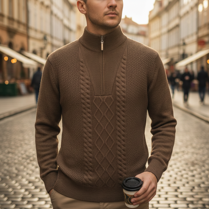 Maglione Uomo Mezza Zip