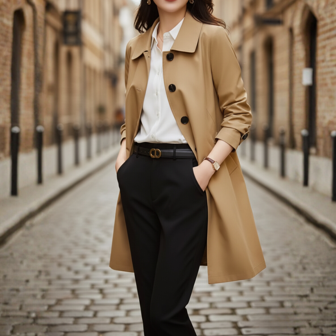 Trench Donna Corto Poliestere Classico