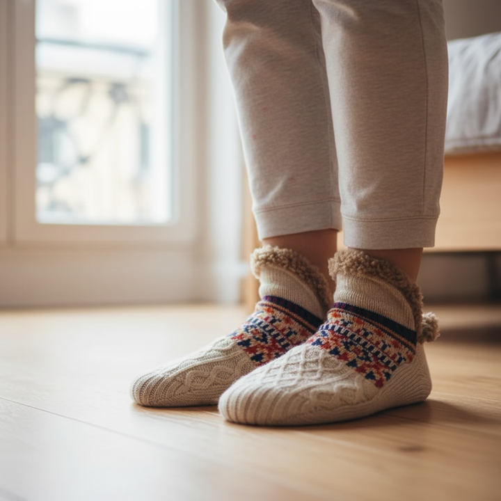 Unisex Knitted Socks with Fur