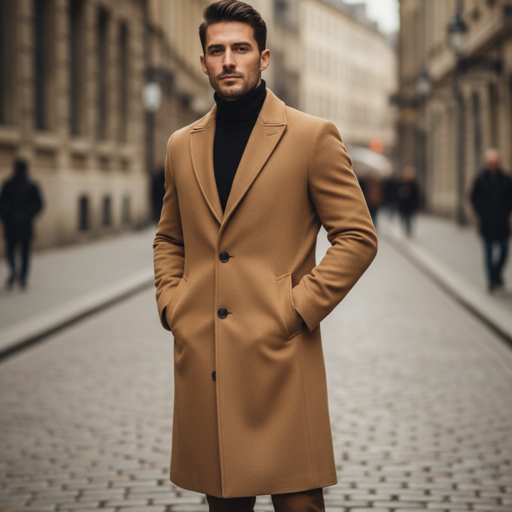 Cappotto uomo con tasche e bottoni