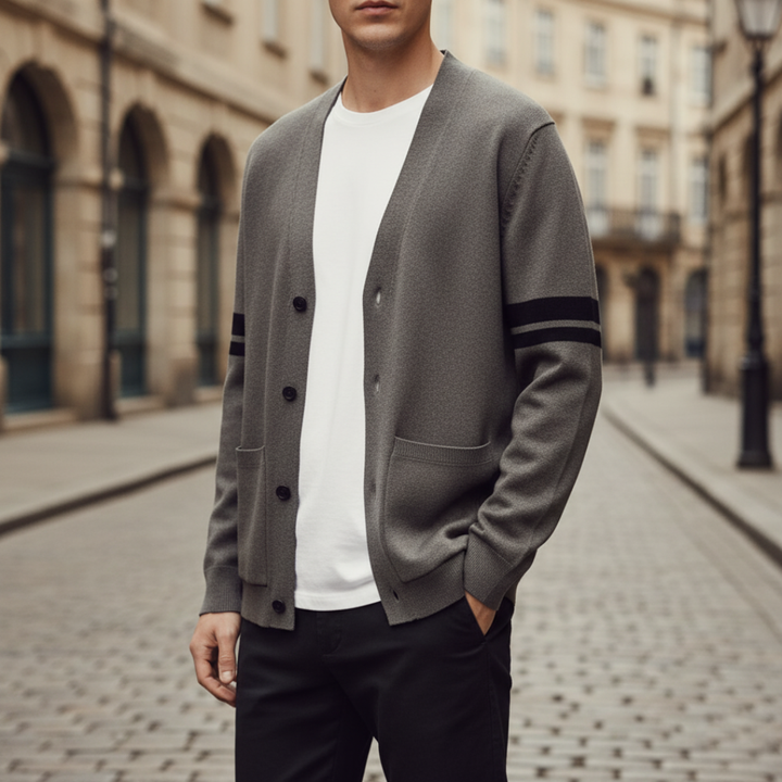 Cardigan Uomo con Strisce – Giacca Invernale Elegante