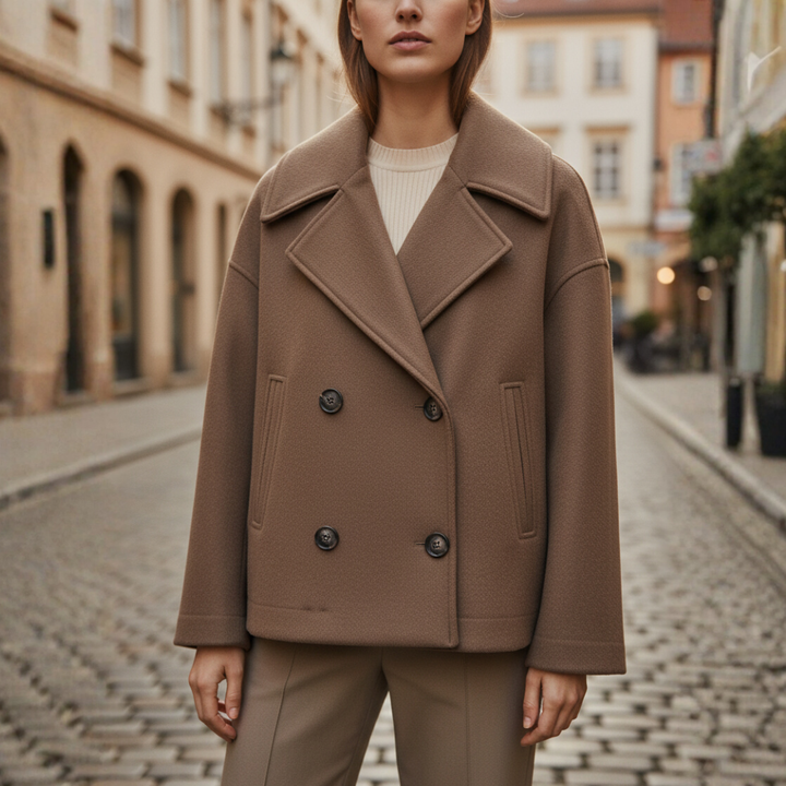 Giacca Corto Donna in Materiale Misto