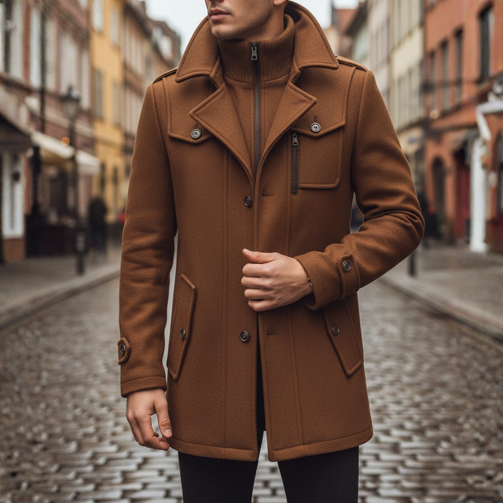 Cappotto Uomo con Tasche e Zip