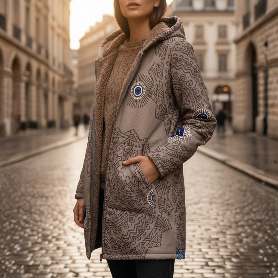 Giacca Invernale da Donna con Fantasia Floreale