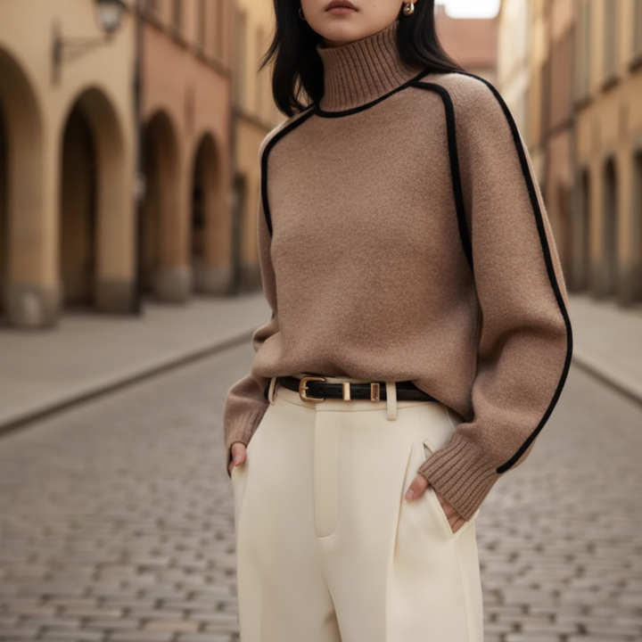 Maglione a collo alto per donna