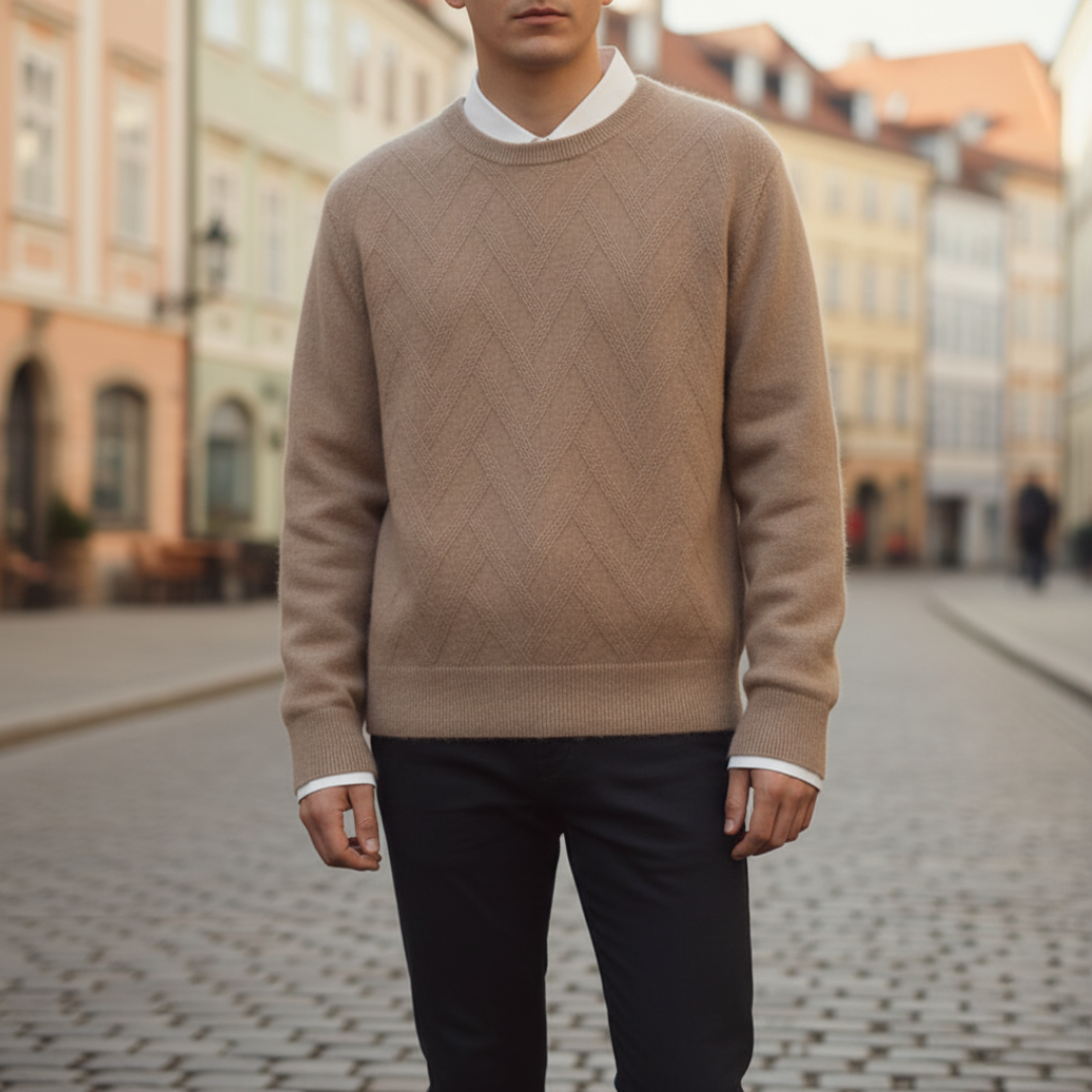 Maglione da uomo con motivo a rombi