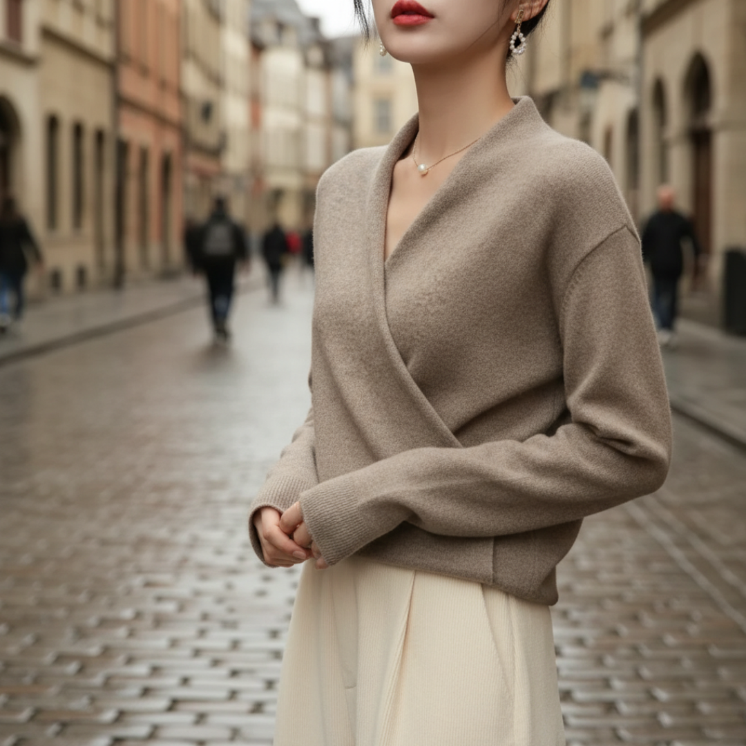 Maglione Donna con Collo a V