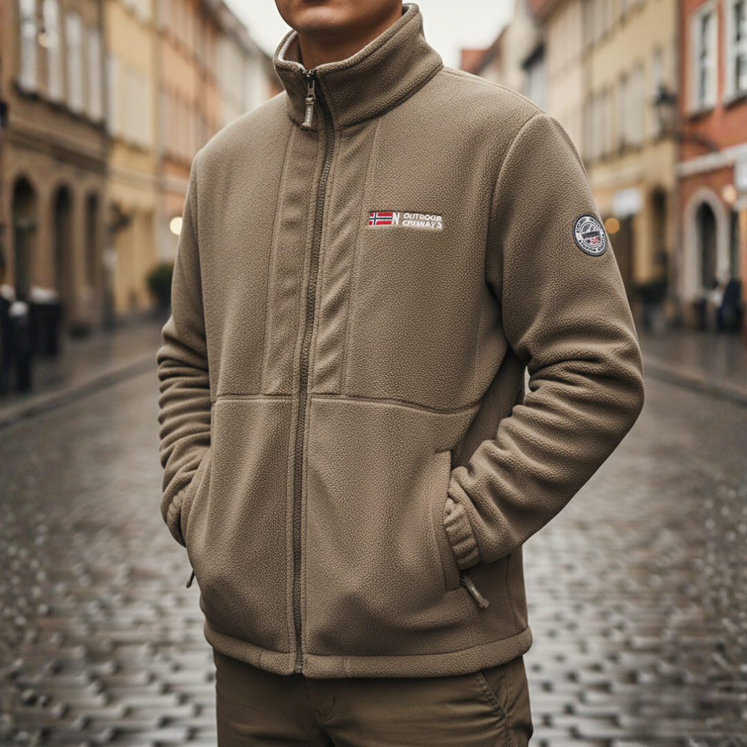 Giacca Fleece Uomo con Zip e Collo Alto Disponibil