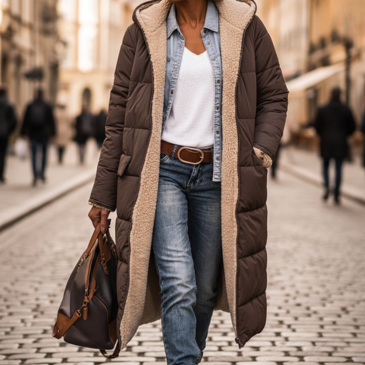 Giacca imbottita donna con cappuccio
