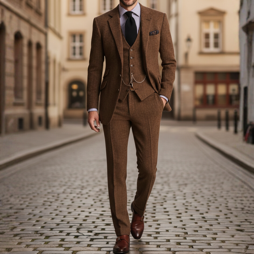 Completo Uomo Elegante Giacca Pantaloni Gilet