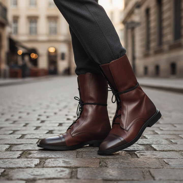 Stivaletti Donna con Lacci Tomaia Morbida