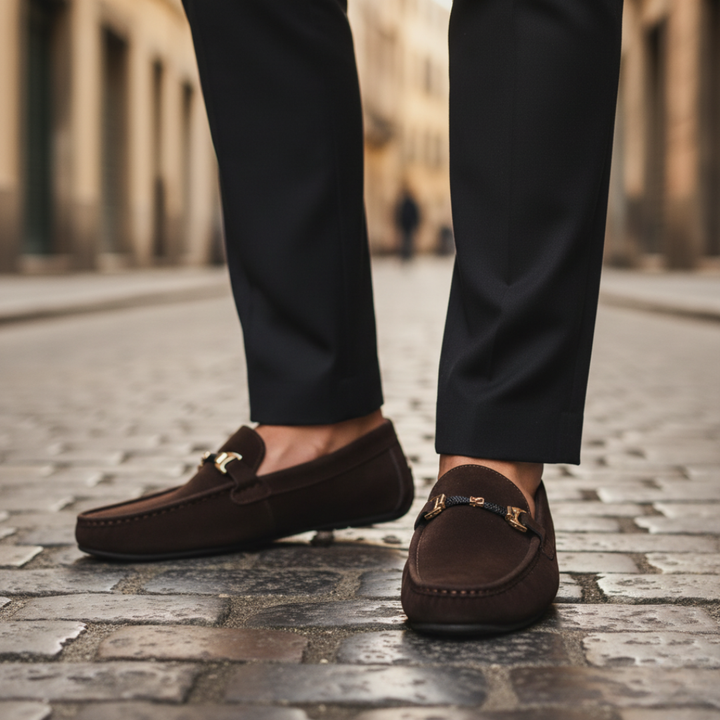 Mocassini Uomo in Pelle con Fibbia Disponibili