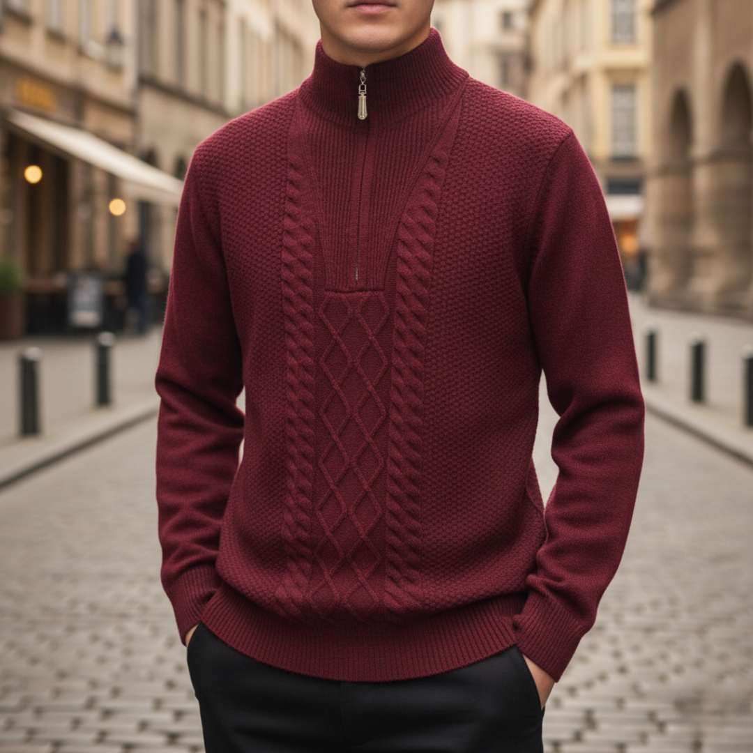 Maglione Uomo Mezza Zip