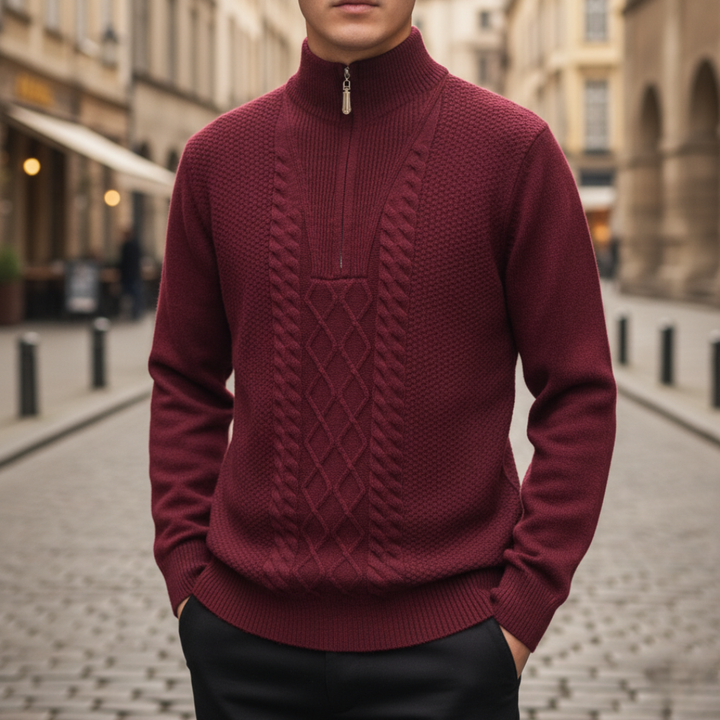 Maglione Uomo Mezza Zip