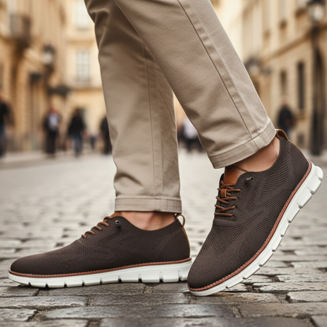 Scarpe Uomo Sportive in Mesh Traspirante con Suola in Gomma