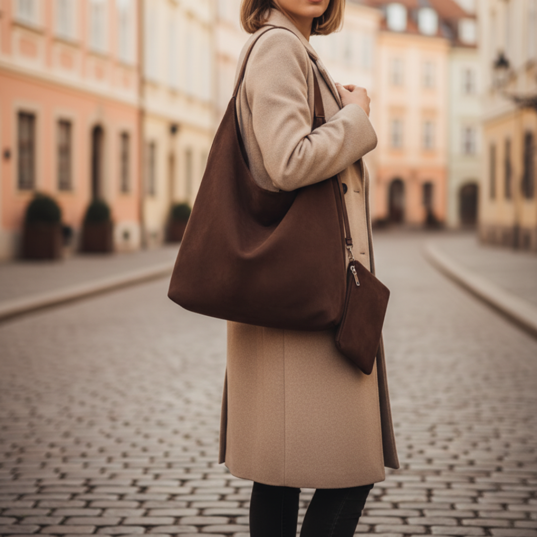 Borsa Donna con Manico e Pochette Abbinata