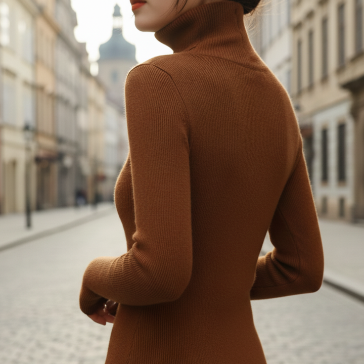 Maglione donna girocollo in materiale morbido