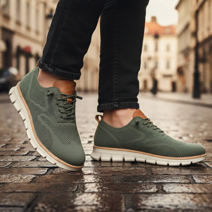 Scarpe Uomo Sportive in Mesh Traspirante con Suola in Gomma