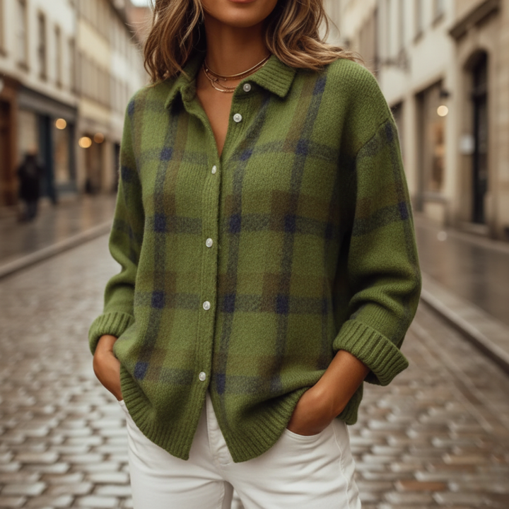 Maglione Donna Cardigan Checkered