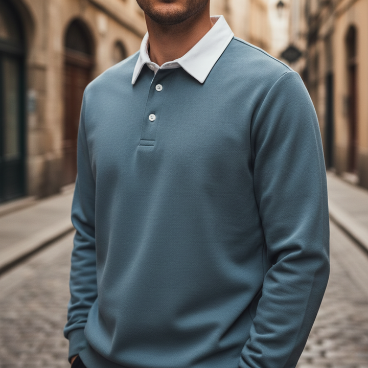 Felpa Uomo Polo Tessuto Morbido