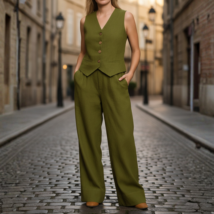 Completo Donna con Gilet e Pantaloni