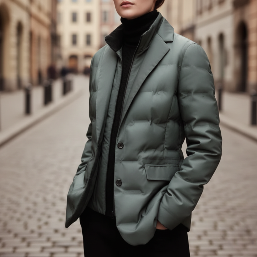 Giacca Piumino Donna in Nylon Collo Alto