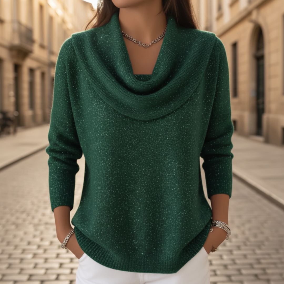 Maglione Donna Lurex Collo Alto